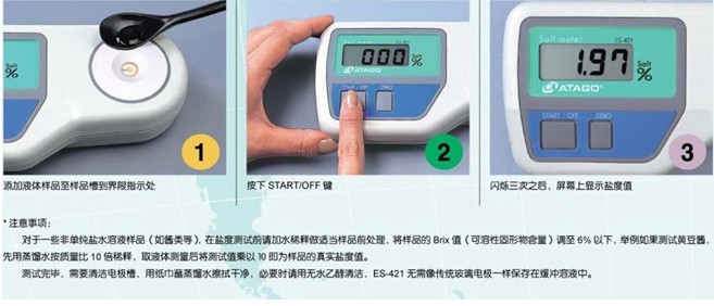 數(shù)顯鹽度計測試方法